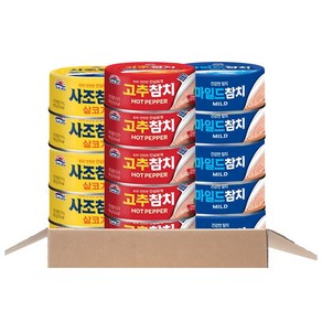 사조 살코기참치 100g x 5개 + 고추참치 100g x 5개 + 마일드참치 100g x 5개