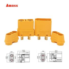 AMASS 정품 XT90 컨넥터 암 수 보호캡, XT90 수 보호캡포함, 1개