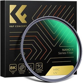 KF Concept 컨셉 37mm MC UV 프로텍션 28개 멀티 레이어 코팅 HD소수성스크래치 방지 초슬림 필터 카메라 렌즈 나노X 시리즈, 46mm, 1개