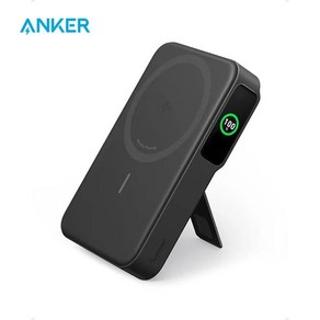 ANKER 앤커 Anker MagGo 파워 뱅크 Qi2 인증 15W 초고속 MagSafe 호환 모바일 충전기 스마트 디스플레이 및 접이식 스탠드가 포함된 10 000mAh