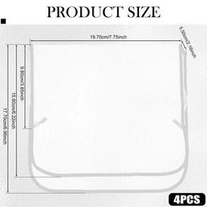 플라스틱 투명 살롱 의자 커버 미용실 보호 대부분의 스파 사무실, A.4PCS, 2.White, 1개