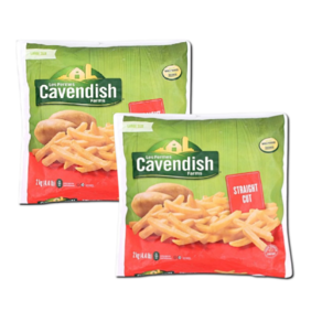 코스트코 캐빈디쉬 스트레이트컷 감자 2kg x 2개입 [아이스박스] + 더메이런알콜티슈, 2개