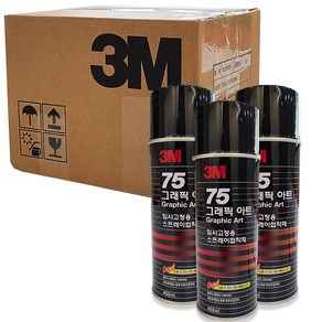 3M 75 임시고정접착제 그래픽아트 스프레이접착제 1박스 12개입, 12개