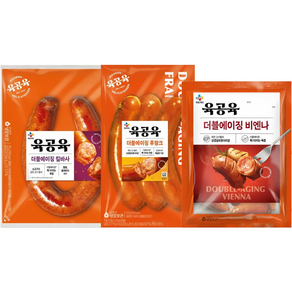 (꾸리미) 육공육 더블에이징 3종(비엔나 225g+킬바사 270g+후랑크 275g)+꾸리미물티슈, 275g, 1개