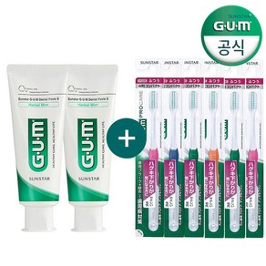 GUM 프로케어칫솔 588 6개+덴탈페이스트S 2개, 없음, 1개