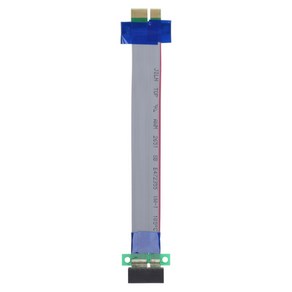 PCI-E PCIE X1 라이저 확장 리본 케이블 남성 대 여성 그래픽 카드 어댑터, 한개옵션0