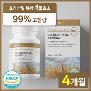 카무트 효소 정 호라산밀 골드 식약처 해썹 인증 (대용량 99%), 2개, 60정