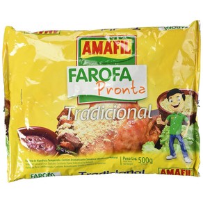 1.1 Pound (Pack of 1) Amafil Seasoned Cassava Flo 1.1파운드(1팩) 아마필 양념 카사바 가루 Faofa De Mandioca Pon, 1개, 500g