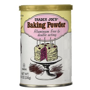 트레이더조 베이킹 파우더 알루미늄프리 더블액팅 230g Tade Joes Baking Powde Double Acting 8.1 oz, 1개