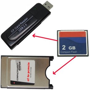 FANUC 시스템용 산업용 컴팩트 플래시 USB 2.0 카드 리더 PCMCIA 어댑터 CF 카드 64MB 128MB 256MB, 2GB with 3 in 1, 1개