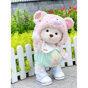 코끼리 베리 레나베어 옷 미디엄 스몰 30cm 20cm 곰인형옷, S size (20cm), 머스타드(모자 제외), 1개