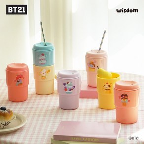 BT21 미니니 스위티 텀블러 보온 보냉 보틀 코야 알제이 슈키 망 치미 타타 쿠키