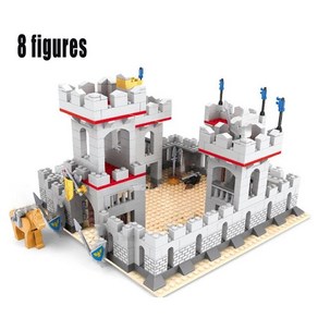 레고 호환 Moc 킹 캐슬 기사 요새 우주선 빌딩 블록 피규어와 Diy 군사 전쟁 게임 모델 브릭 선물 용품, [04] CB1 686PCS, 1개