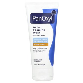 PanOxyl 얼굴 및 바디용 여드름 포밍 워시 벤조일퍼옥사이드 10% 맥시멈 스트렝스 85g(3oz), PanOxyl 얼굴 및 바디용 여드...