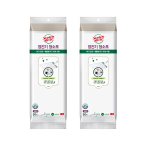 3M 스카치 브라이트 일반형 정전기 청소포 60매, 2개