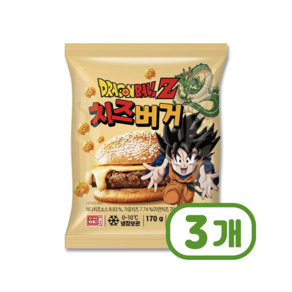 드래곤볼 치즈버거 베이커리빵 170g x 3개