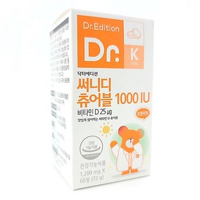 닥터에디션 써니디 츄어블 1000IU, 1개, 60정