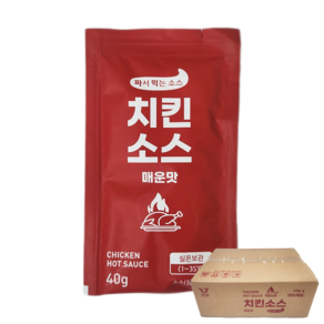 태영 매운치킨소스 1박스(40g 100개) 매운맛 치킨양념, 40g, 100개