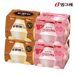 빙그레 투게더맛 우유 240ml 8개+딸기맛 우유 240ml 8개, 1세트