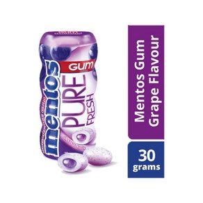 Mentos 멘토스 퓨어 프레쉬 포도맛 츄잉껌 30g Pue Fesh Bottle Gape, 1개