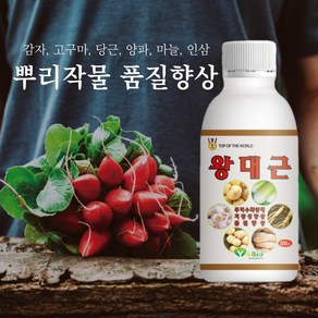 와이앤바이오 왕대근(500mL) 마늘 양파 당근 무 배추 대파 감자 고구마 뿌리비대제 구근비대제 친환경비료, 1개, 500ml