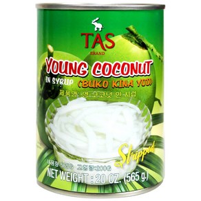 T.A.S Young Coconut Stipped in Syup 영 코코넛 스트립 인 시럽, 565g, 1개