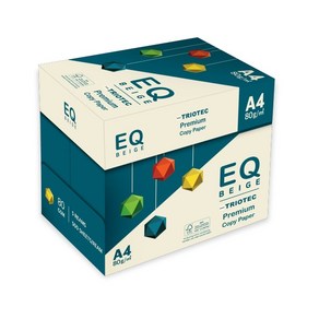 EQ BEIGE 이큐베이지 미색복사용지 80g 1박스 A4용지, 2500매, A4