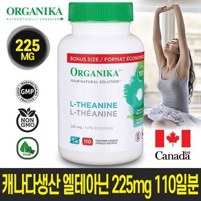 집중력과 숙면을 위한 캐나다 엘테아닌 225mg 110일분 L-테아닌/캐나다 생산, 1개, 110정