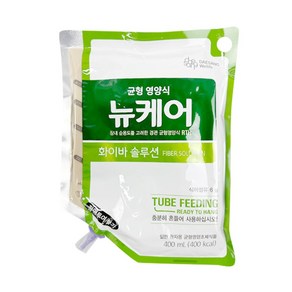 대상웰라이프 뉴케어 화이바솔루션 RTH 파우치 경관식 피딩줄 포함, 400ml x 20팩, 20개, 0.4l