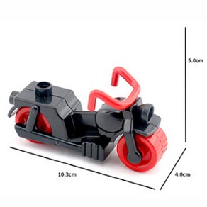 듀플로 자동차 수레 비행기 탈것 큰블럭 호환 피규어 모음, 4. 할리 오토바이, 1개, 4. 할리 오토바이