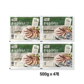 오리늘보 무항생제 훈제 슬라이스 500g 아이스박스포장, 4개