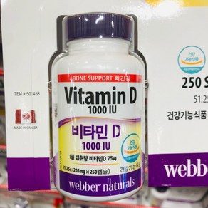 [코스트코]WEBBER NATURALS 비타민D 1000IU 205MG, 1개