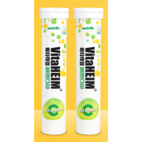1+1 [비타하임]발포비타민C (4 300mg x 20정) 노슈가 노카페인, A형(1+1), 2개, 20정
