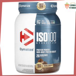 운동후단백질 Dymatize 가수분해 ISO 분리유청단백질 초콜릿 640g 살찌는프로틴, 1개