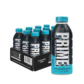 PRIME Hydation ISHOWSPEED 스포츠 음료 최고의 수분 공급을 위한 전해질 강화 BCAA 250mg 비타민 B 항산화 물질 저설탕 500ml(16, 프라임 X, 16개, 500ml