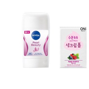 니베아 펄앤뷰티 스틱 데오드란트 50ml & 온더바디 생크림 폼 3ML, 1개