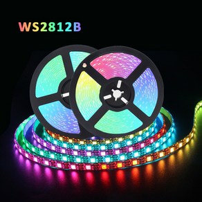 5050 RGB LED 스트립 어드레서블 DC 5V 3 핀 WS2812B IC 60 LEDs/M 30LEDs/M IP30 IP65 램프 방수 조명 테이프 칩 5M 디지털, 6) 30LEDs pe Mete - IP65 Wat, 1개