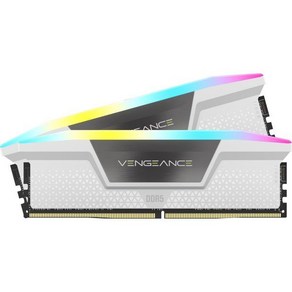 커세어 VENGEANCE RGB DDR5 RAM 32GB(2x16GB) 6000MHz CL36 인텔 XMP iCUE 호환 컴퓨터 메모리 화이트 CMH32GX5M2D6000C36W, 32GB (2x16GB)_White, White