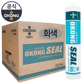 DH 오공 SS900 무초산 다용도 방수 창문 인테리어 실리콘 1BOX (25개입) 회색, 25개