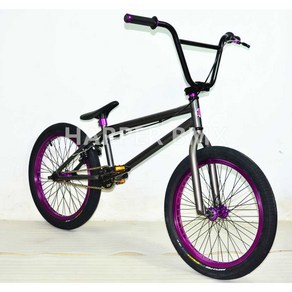 20인치 BMX 자전거 스턴트 묘기, 보라색이가미된매트그레이, 1개