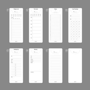 다이어리 클립 투두리스트 위클리 데일리 트래커 북마크 노트, 골 트래커