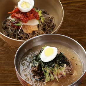 [동해막국수] 40년 강릉맛집 대한민국 3대 막국수 물막국수+비빔막국수 혼합세트 (각 1개씩), 3세트, 650g