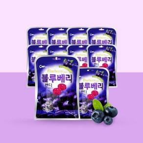 너만아는과자점 CW 청우 블루베리맛 캔디 100g x10개 / 사탕 과일맛, 10개