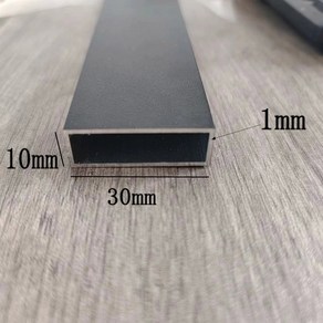 칼라각관 각관 절단판매 흑관사각파이프 알루미늄각관, 1개, 미터당10x30x1mm