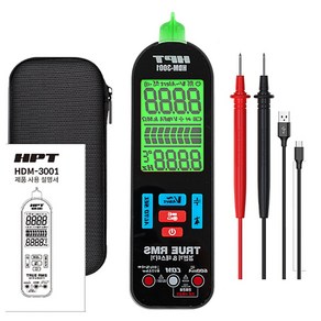 HPT 멀티 디지털 테스터기 HDM-3001 테스터기 활선감지 온도측정, 1개