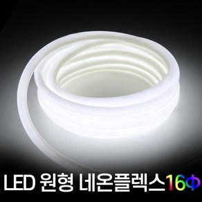 세븐라이팅 LED 원형 네온플렉스 10M, 백색, 1개