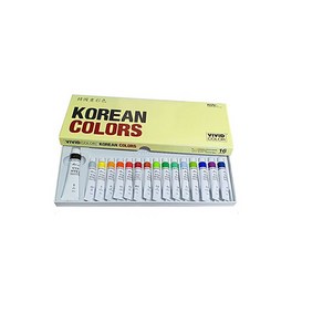 종이나라 한국화 채색 물감 7.5ml 16색, 8색