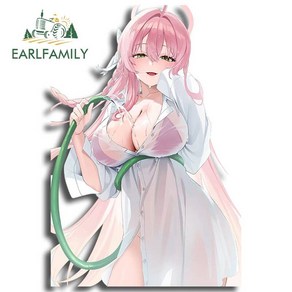 블루 아카이브 스티커 EARLFAMILY 자동차 스티커 아카이브 유리 반대 한 애니메이션 헨타이 AHEGAO 데칼 캠핑 오토바이 RV 13cm x 89cm, YT-318267-13cm