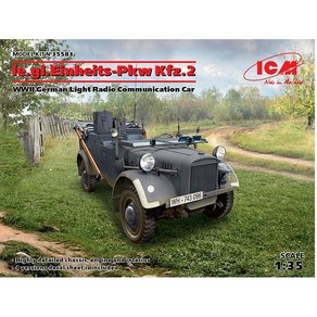 ICM 1:35 le.gl.Einheits-Pkw Kfz.2 2차대전 독일군 통신 차량 프라모델 트럭 35583