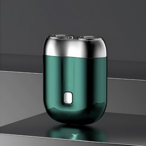 [독일 기술] 1+1 고품질 휴대용 더블헤드 전기 면도기 usb 충전 미니 면도기 자동 면도기 포장증정, 그린 1개입